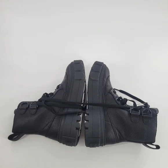 Sorel Caribou Boot Lace Up Black Leather Rubber Size 8 New - Picture 6 of 7